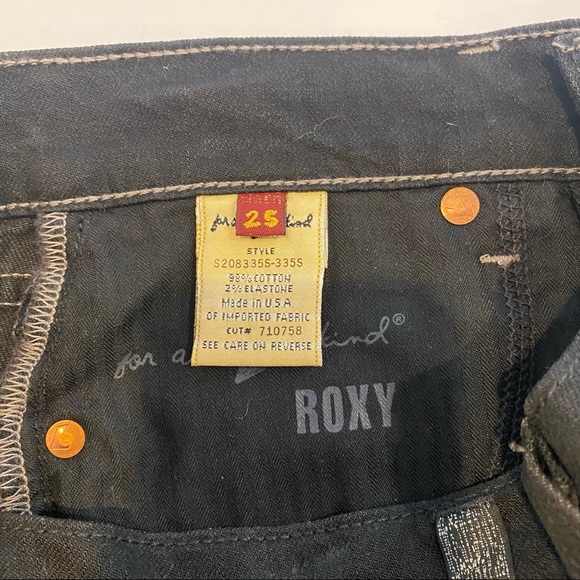 7 FOR ALL MANKIND Black Denim Mini Skirt 00s Size 25 - Picture 4 of 10